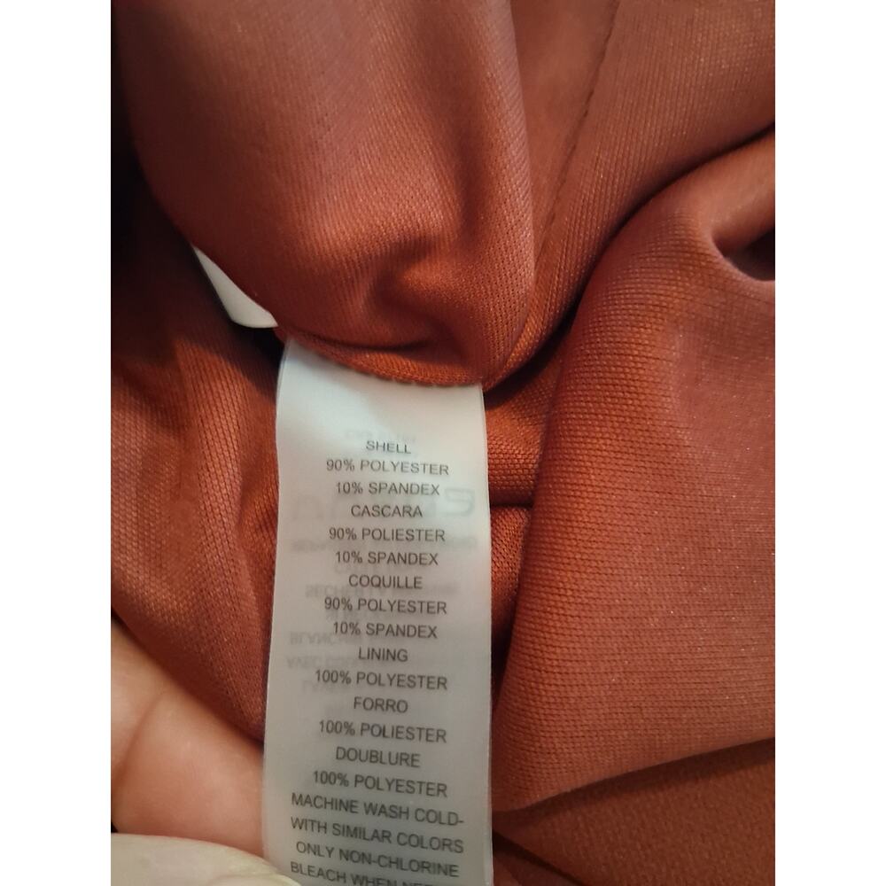 Vince Camuto Sleeveless Ruched Midi Dress in Rust - Picture 8 of 8